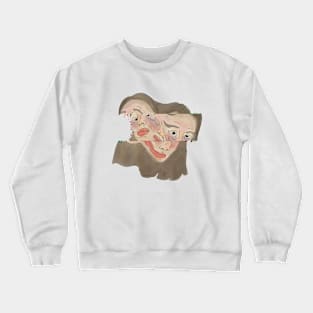 trippy emotional girl Crewneck Sweatshirt